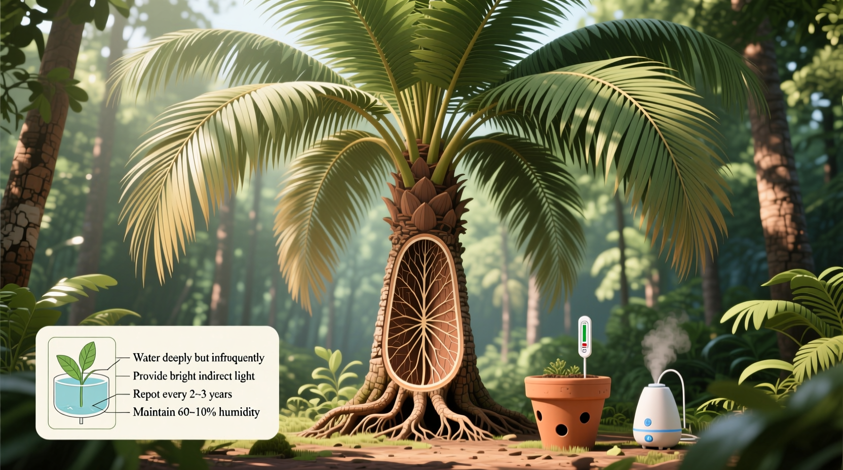 how to care for a majestic palm