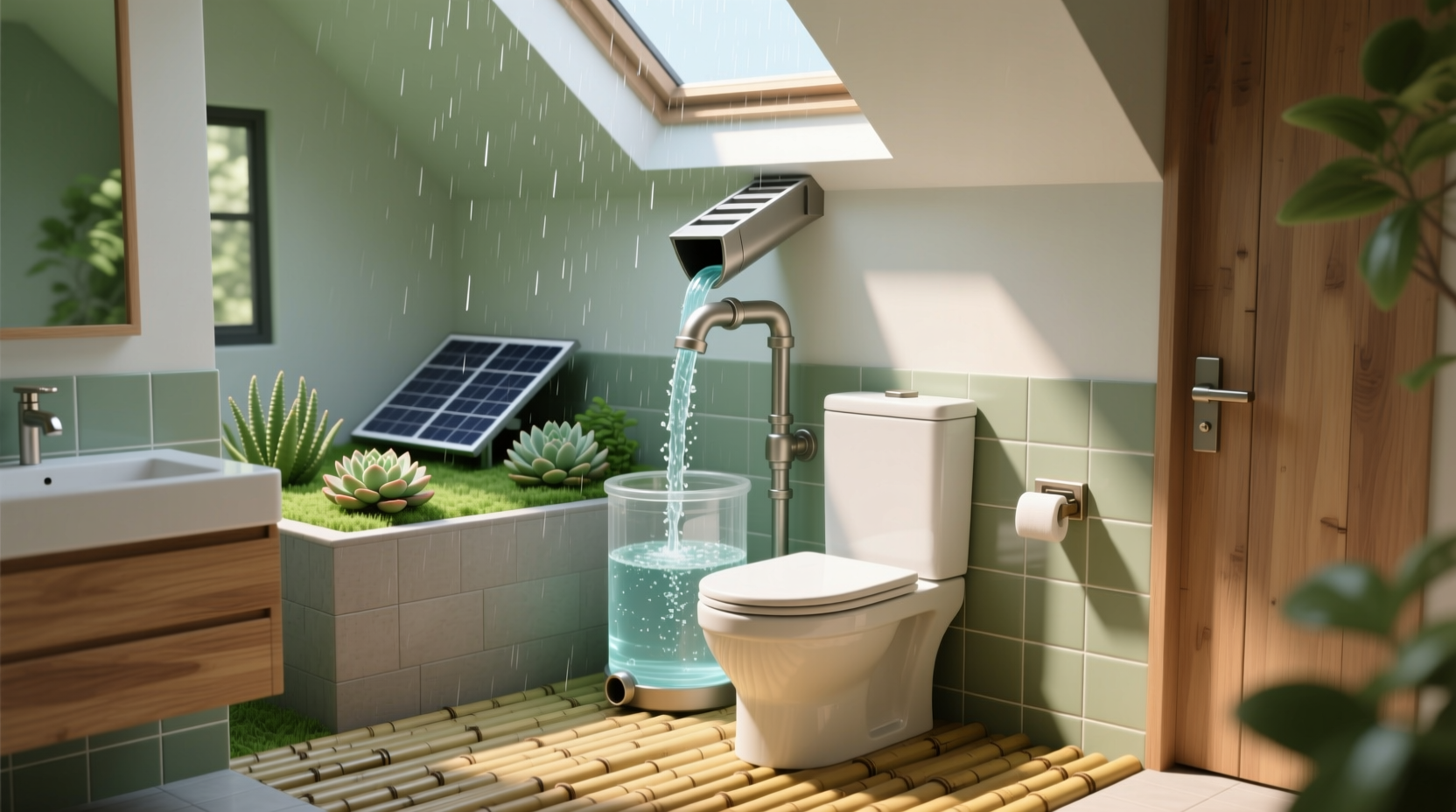 collect rainwater for toilet water