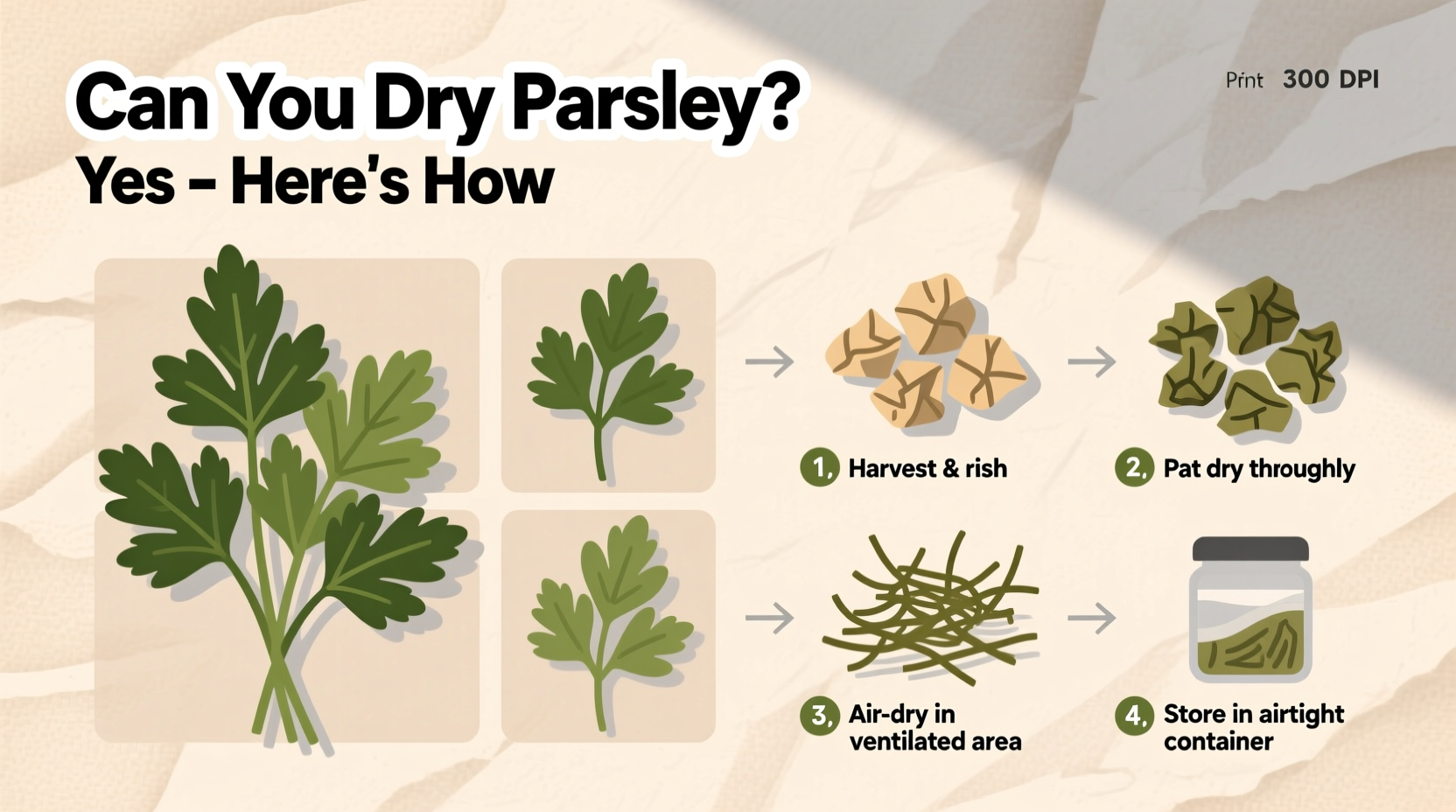 can you dry parsley
