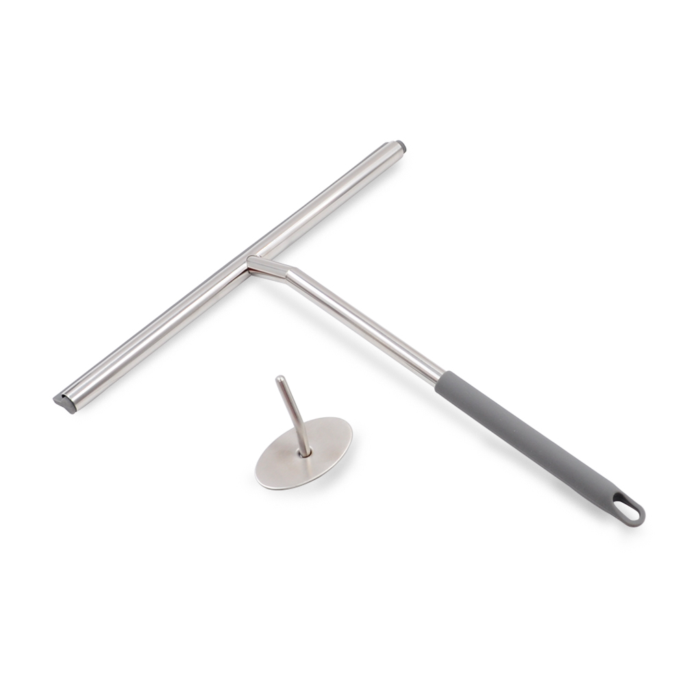 Silicone Blades Matte Black small stainless steel 304 squeegee for glass window