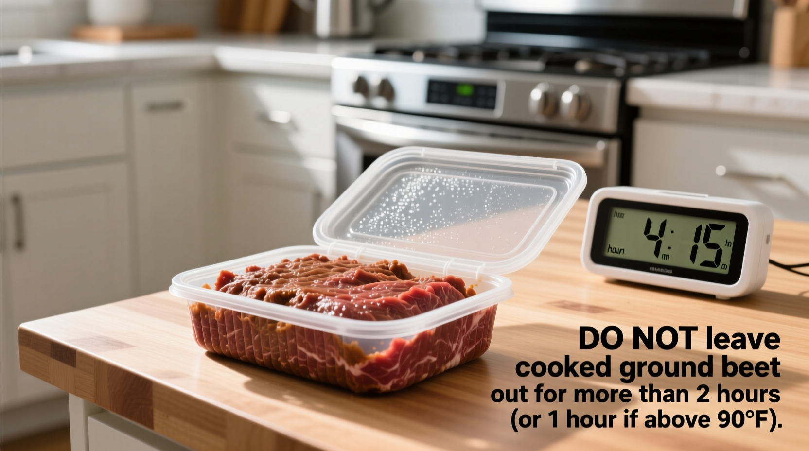How Long Can Cooked Ground Beef Sit Out Safely?