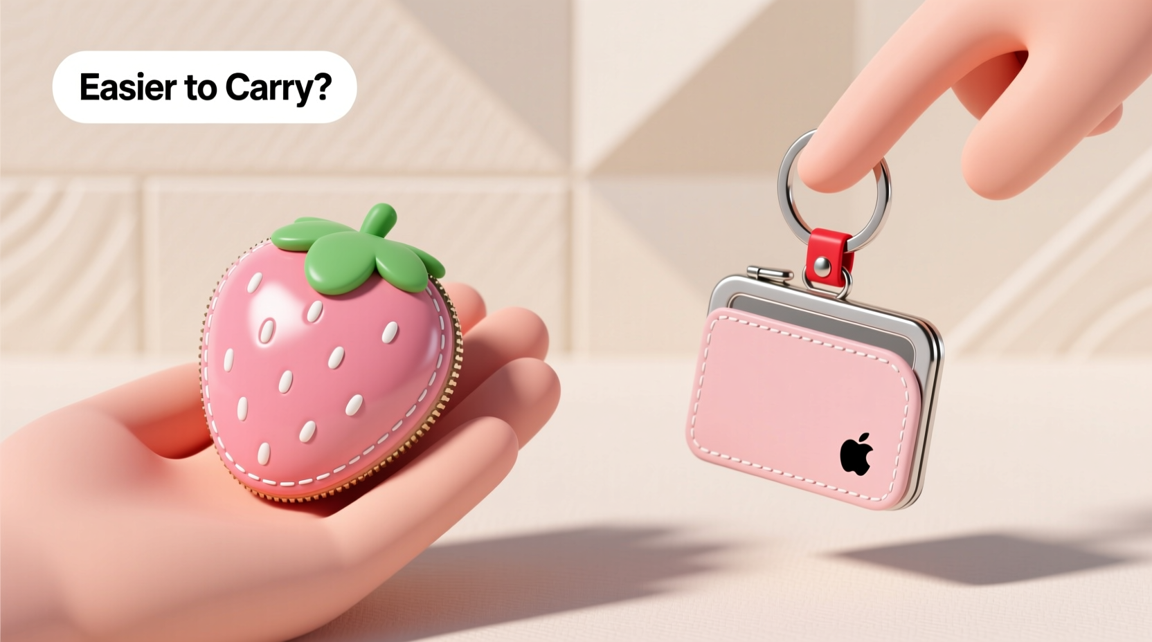 strawberry coin purse vs keychain wallet which is actually easier to carry around