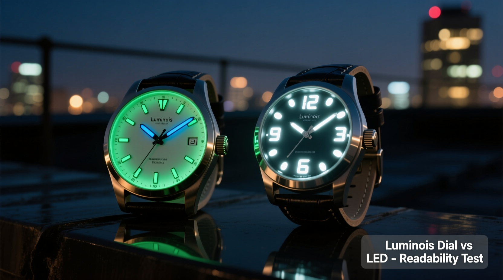 luminous dial vs led watch which watch is easier to read in the dark