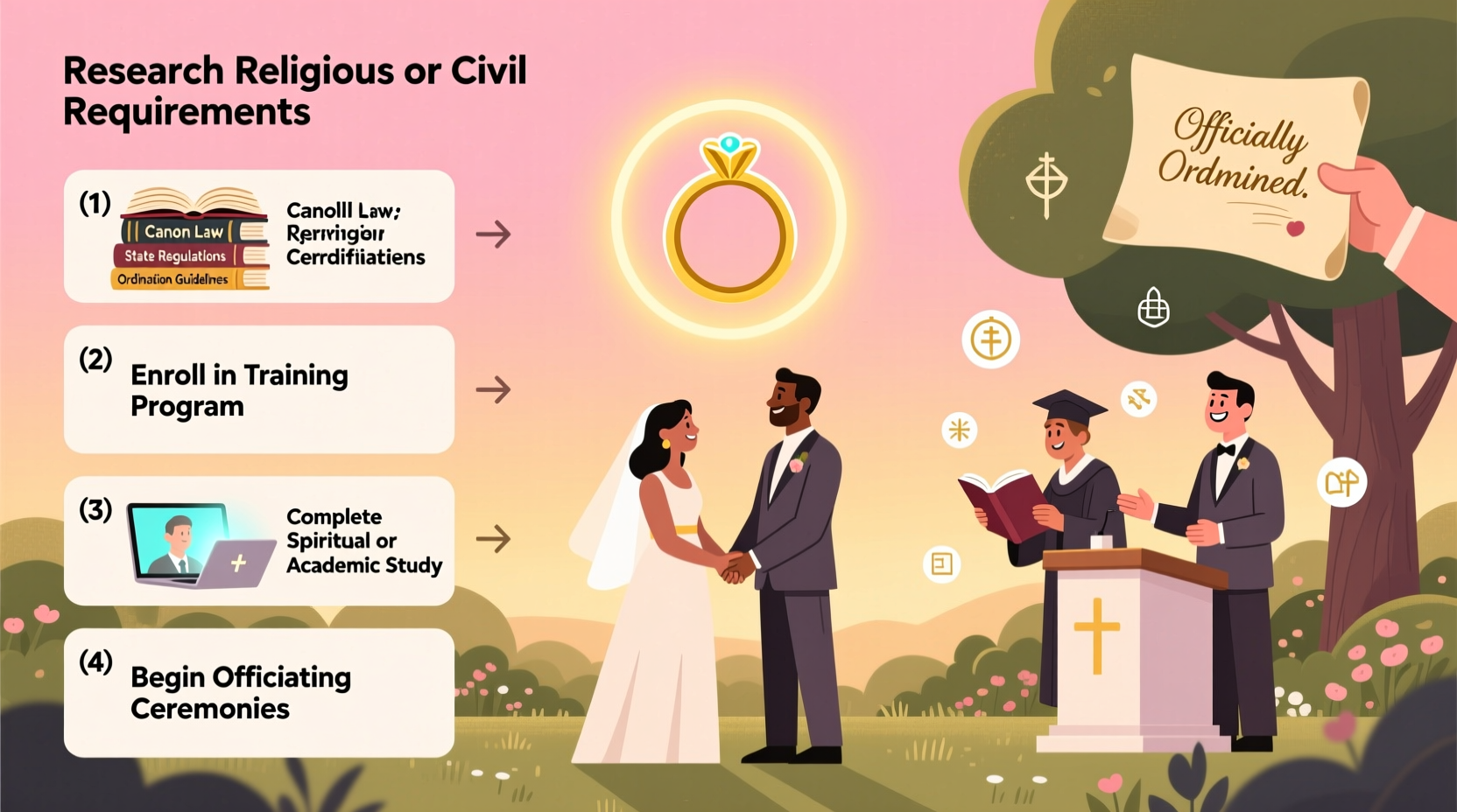 how to become ordained to officiate a wedding