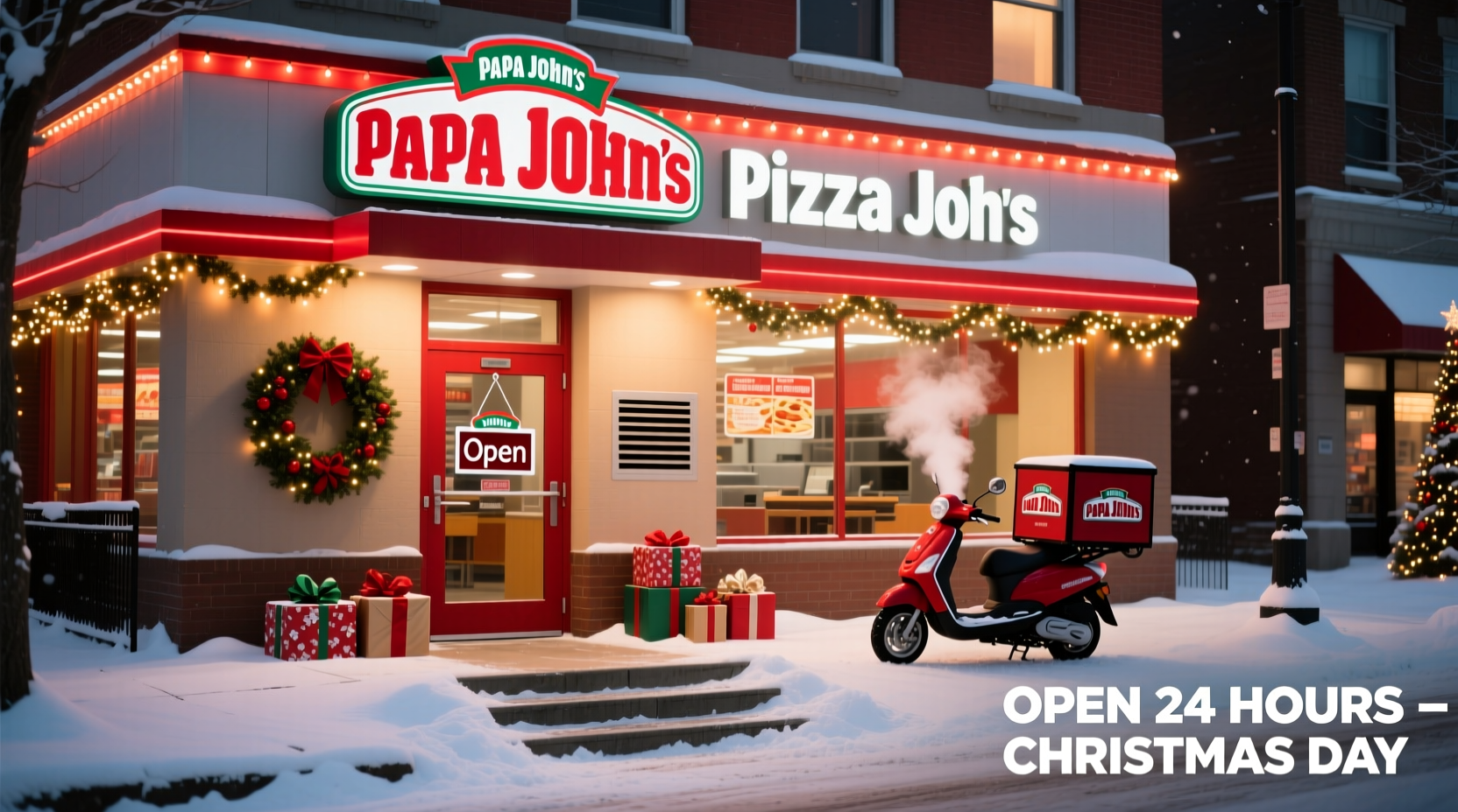is papa johns open on christmas day