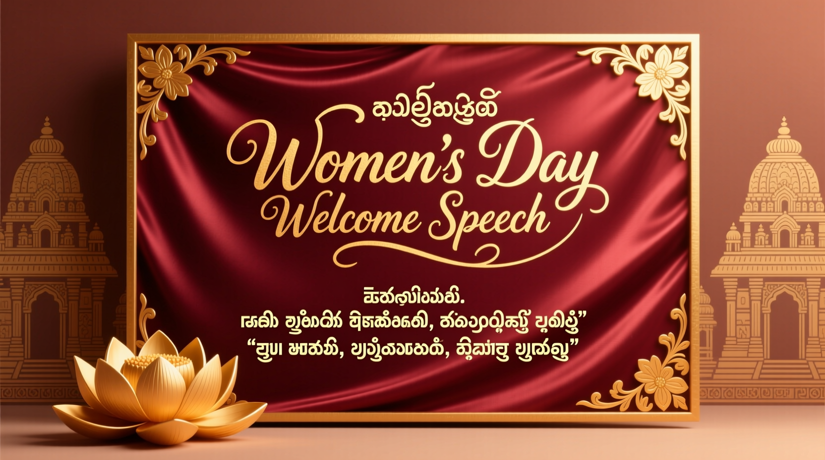 womens day welcome speech in tamil