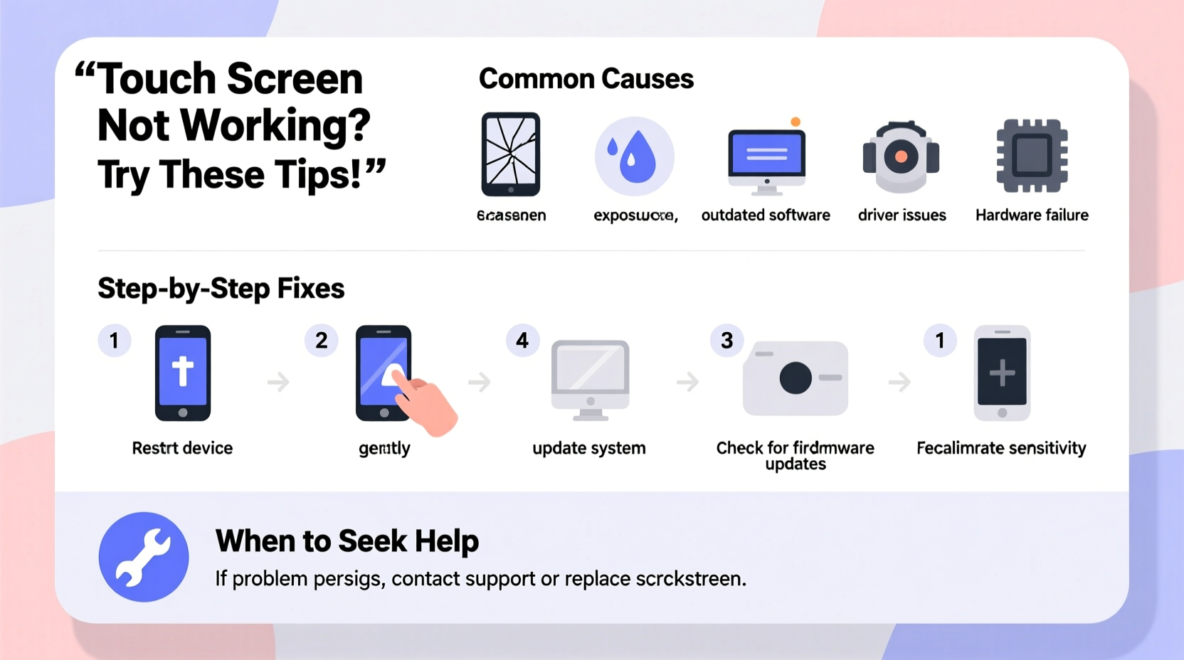 touch screen not working reasons troubleshooting tips