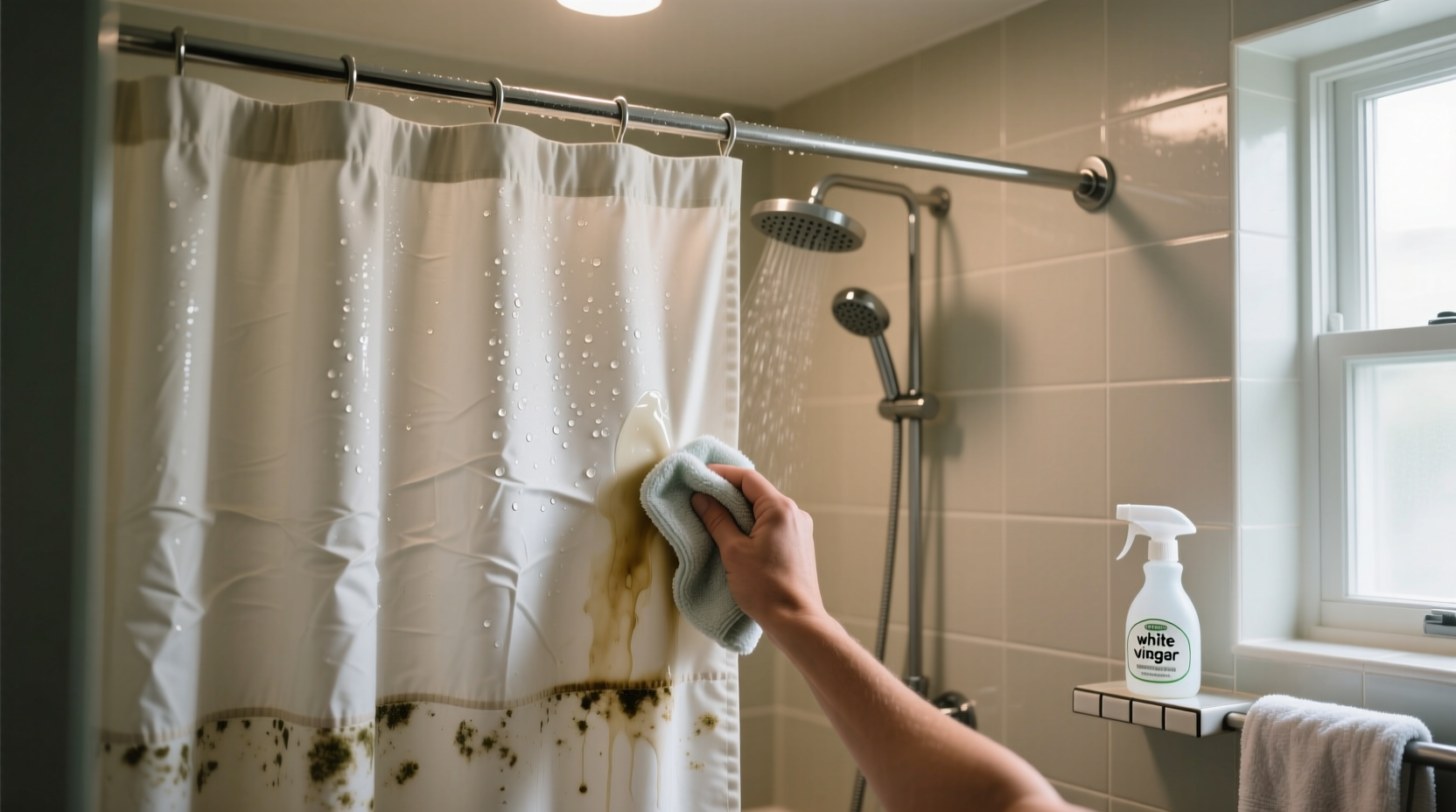how to clean shower curtain