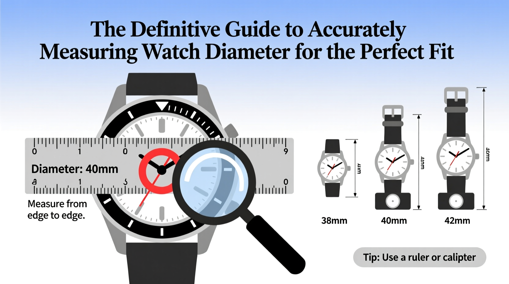 the definitive guide to accurately measuring watch diameter for the perfect fit