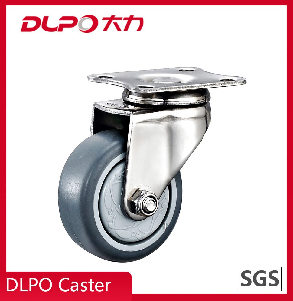 DLPO Light duty Iron Bracket Conductive Swivel TPR Trolley caster wheels