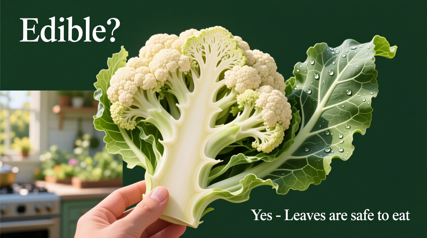 can you eat the leaves of cauliflower