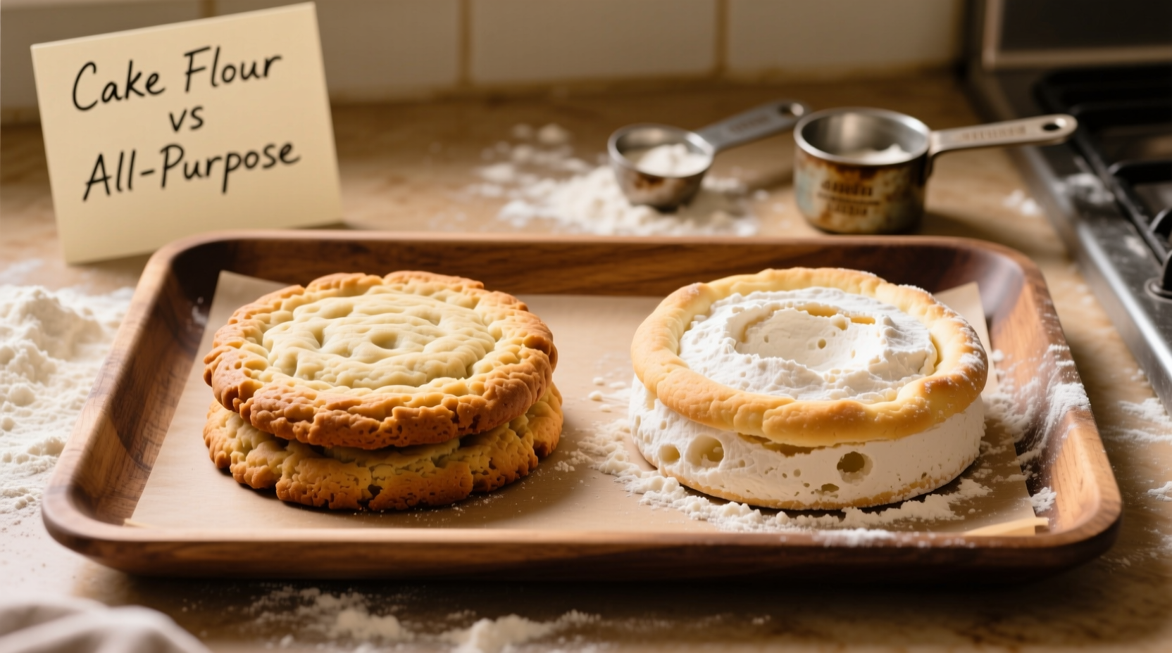 substituting cake flour for all purpose flour in cookies
