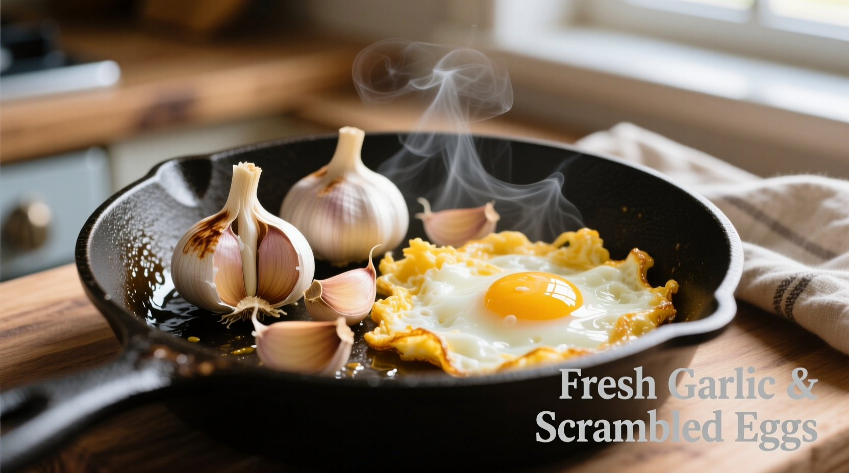 garlic scrambled eggs  no bitterness guide
