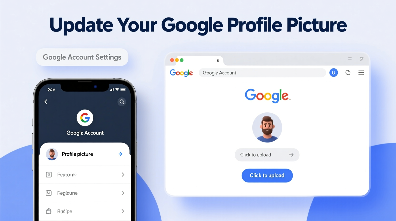 how to update the image associated with your google account and search profile
