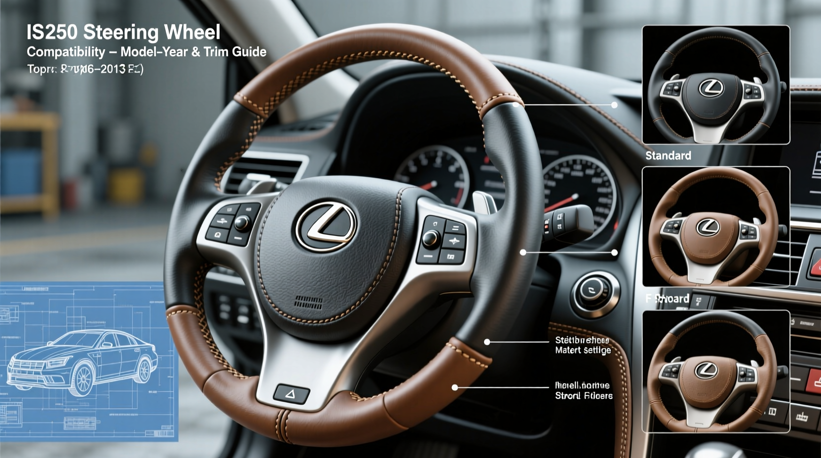 is250 steering wheel compatibility