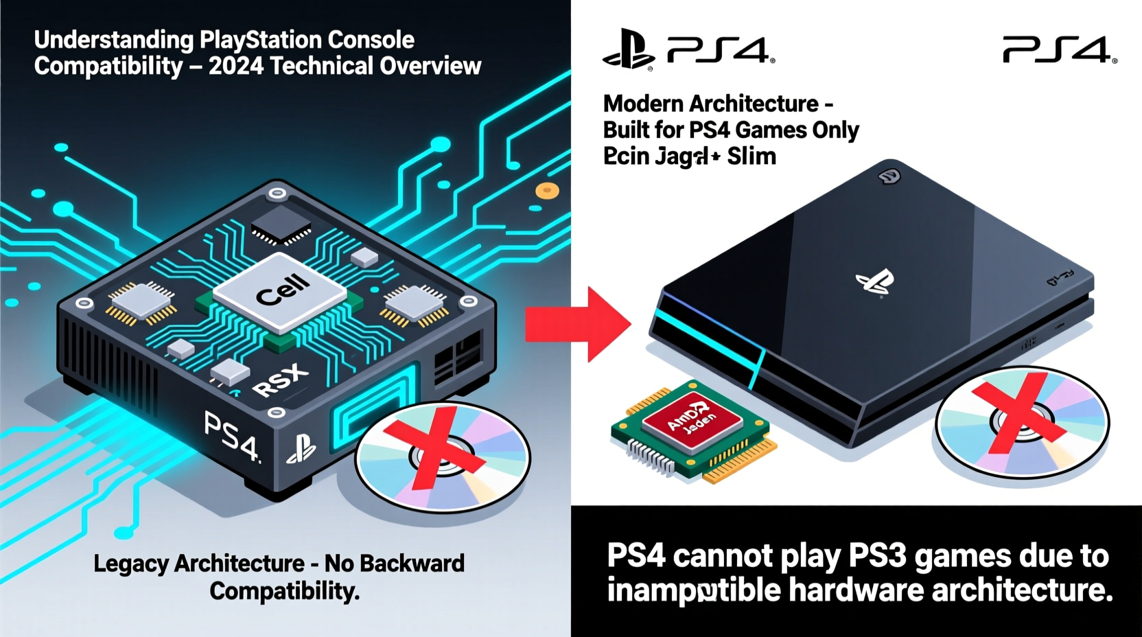 why cant ps4 play ps3 games understanding compatibility