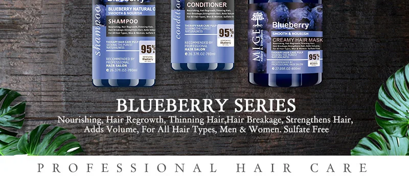 MIGE Hair Care,Blueberry Hair Mask, Smooth & Nourish, K73