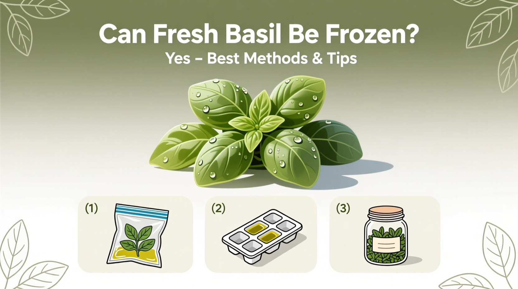 can fresh basil be frozen