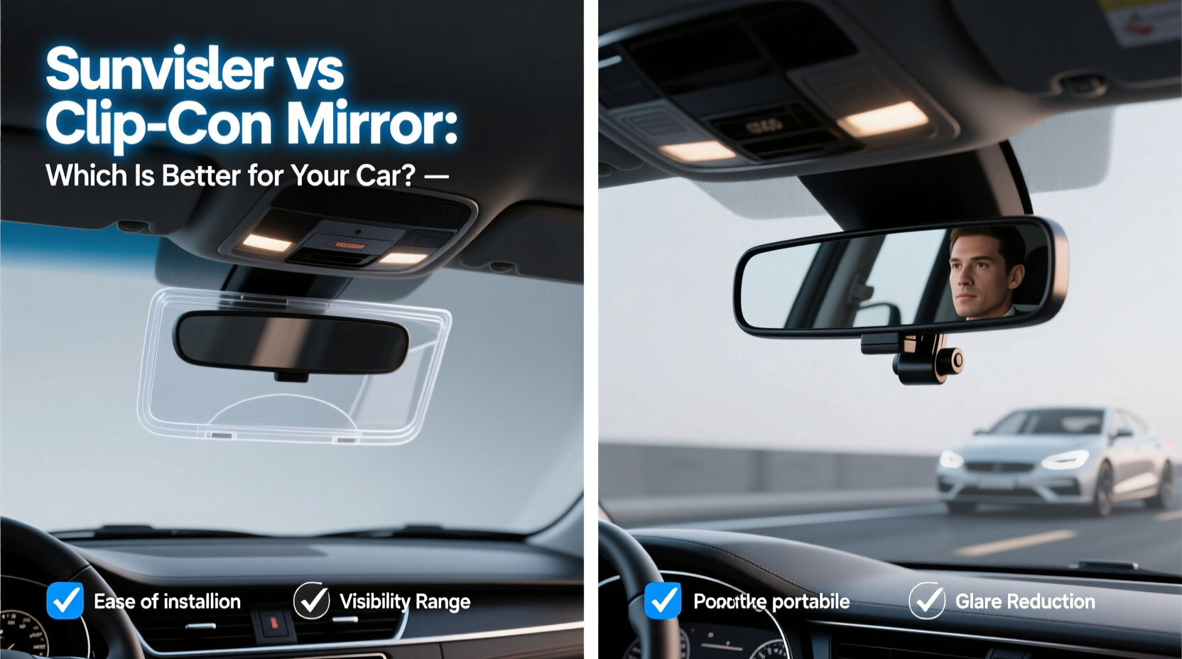 sunvisor vs clip on