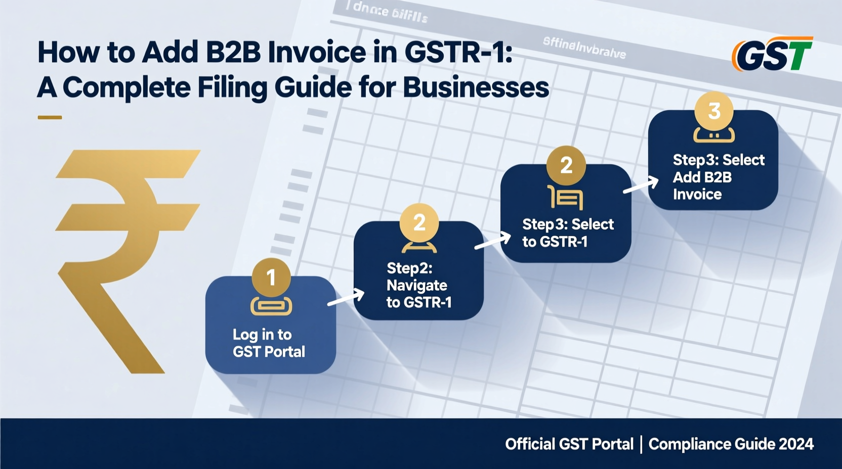 how to add b2b invoice in gstr1