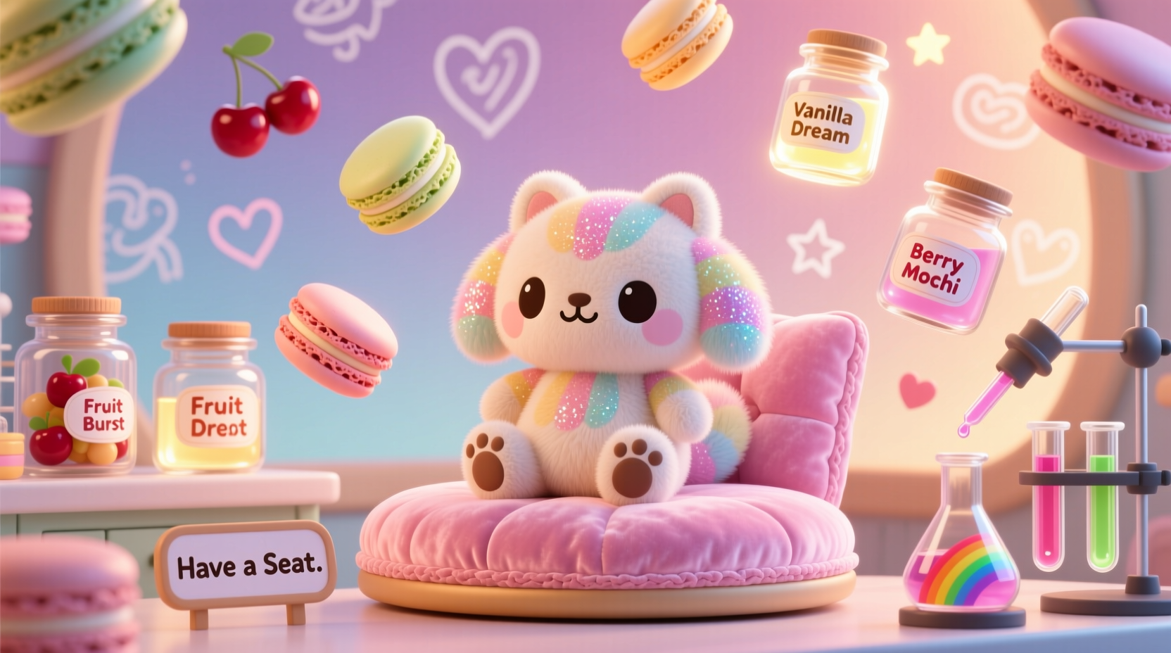 have a seat macaron labubu