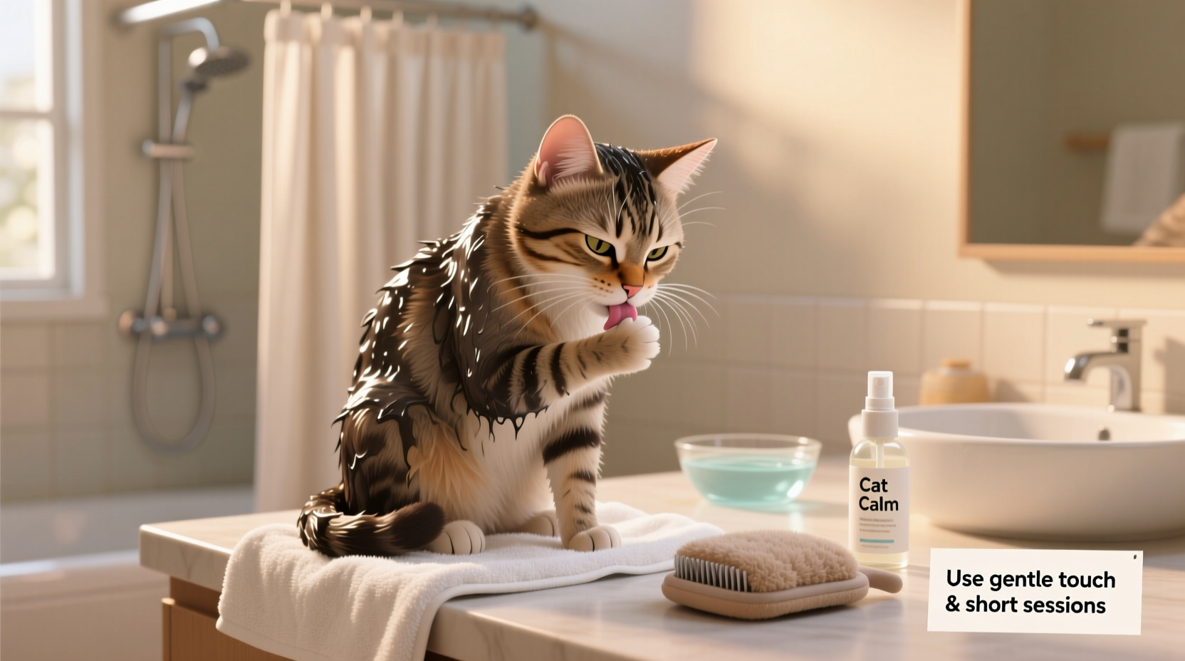 effective strategies to prevent your cat from over grooming after a bath