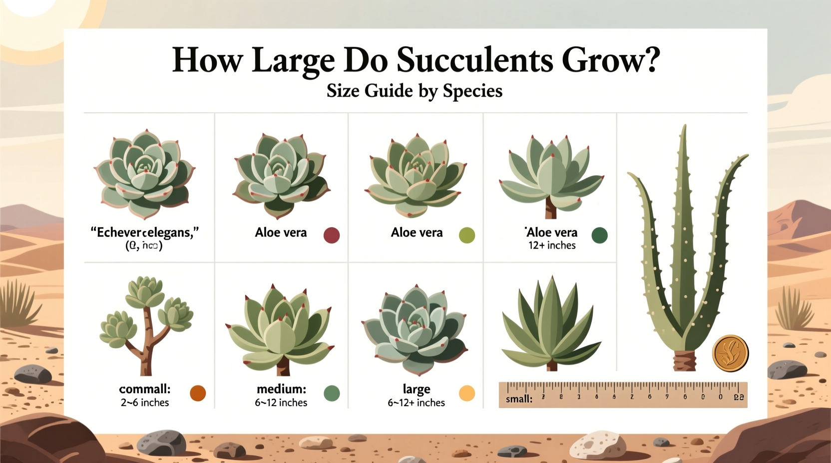 how large do succulents grow