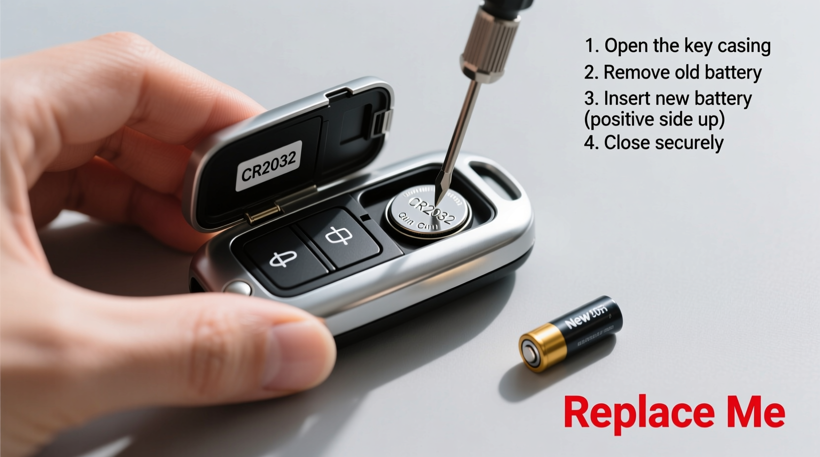 how do i change the battery in my car key