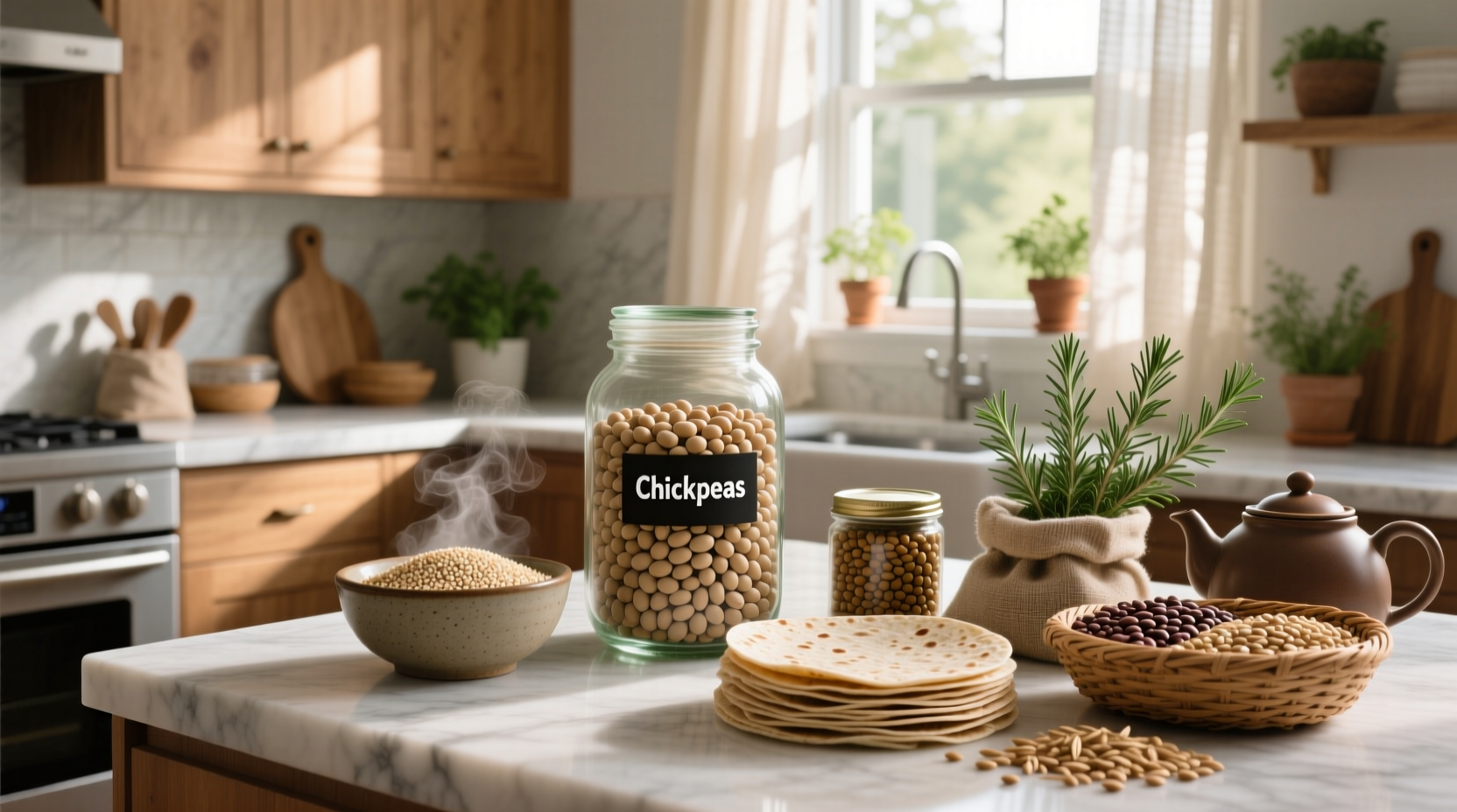 plant based staples stock vegan kitchen