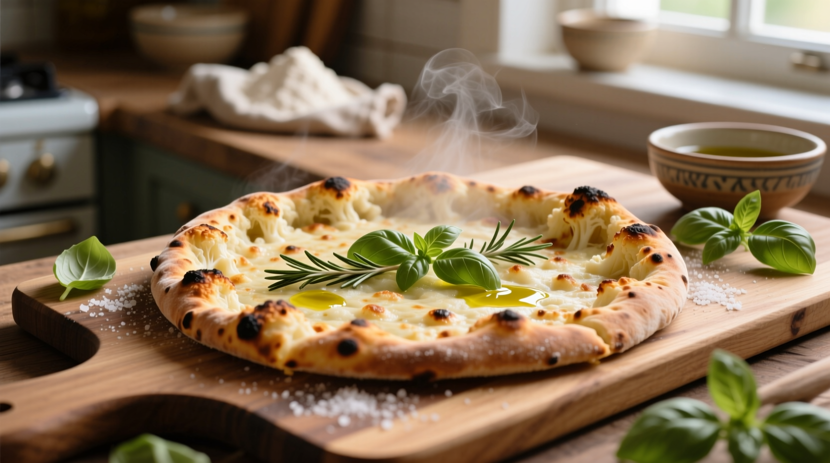 homemade cauliflower pizza crust