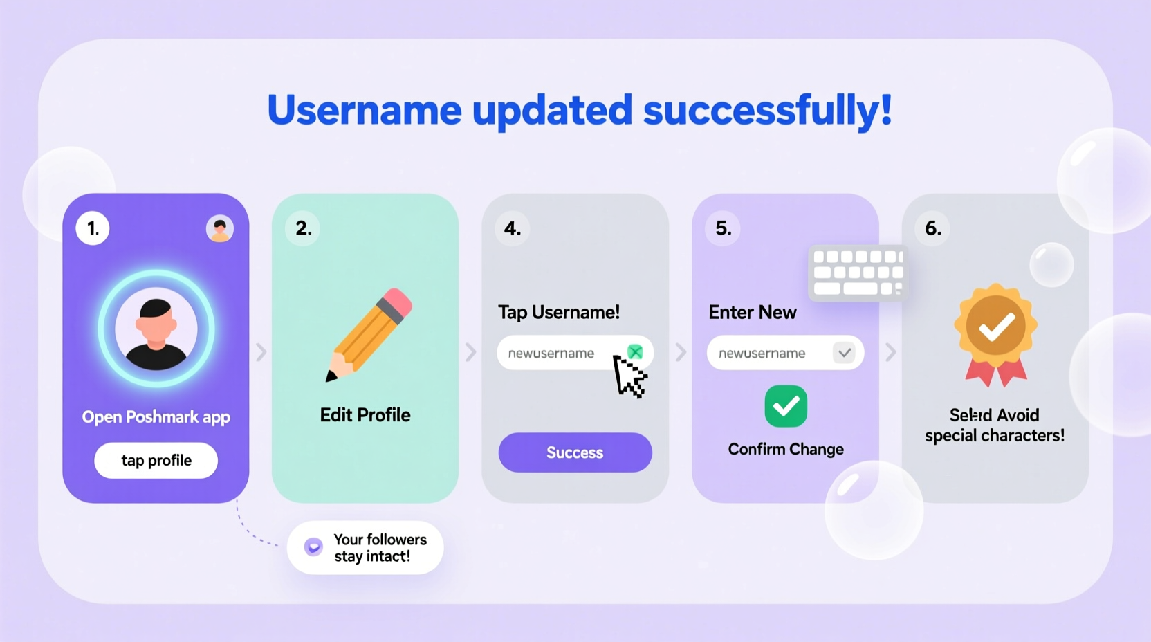 step by step guide to changing your poshmark username without losing followers