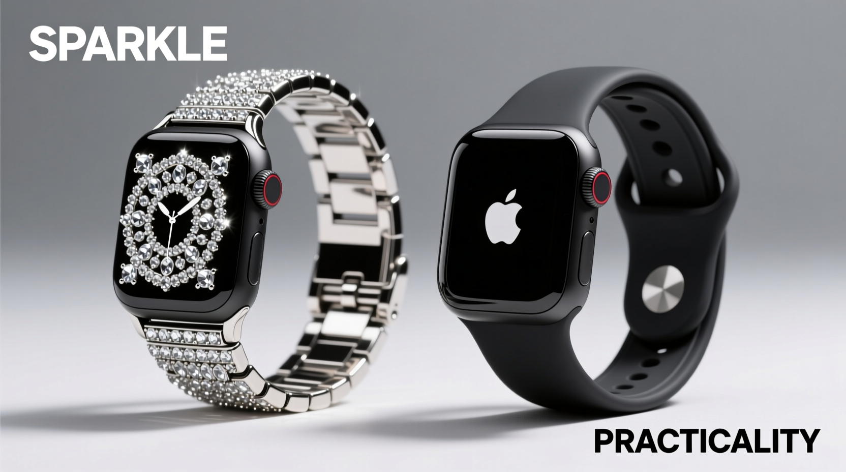 bling vs silicone iwatch band does the sparkle outweigh the practicality