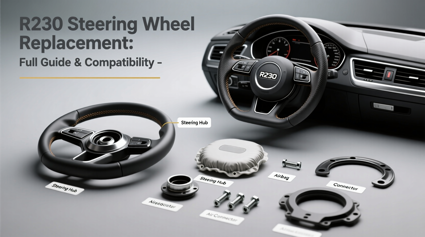 r230 steering wheel replacement