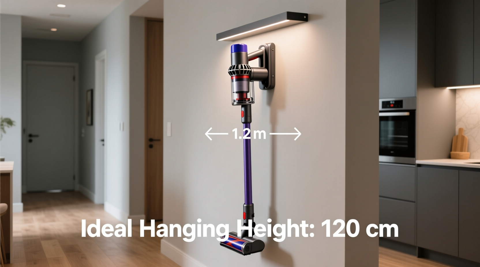 optimal height to hang your dyson vacuum v11 for easy access and safe storage
