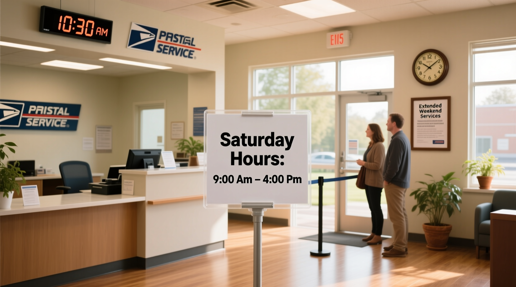 how long is the post office open on saturday