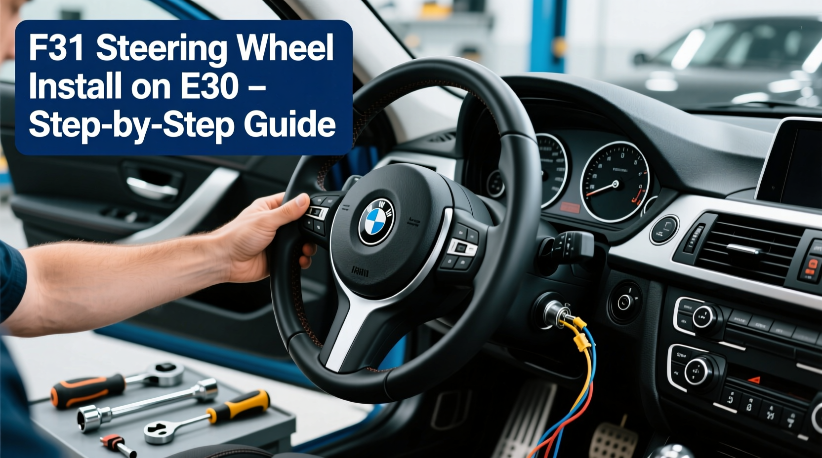 f31 steering wheel install e90