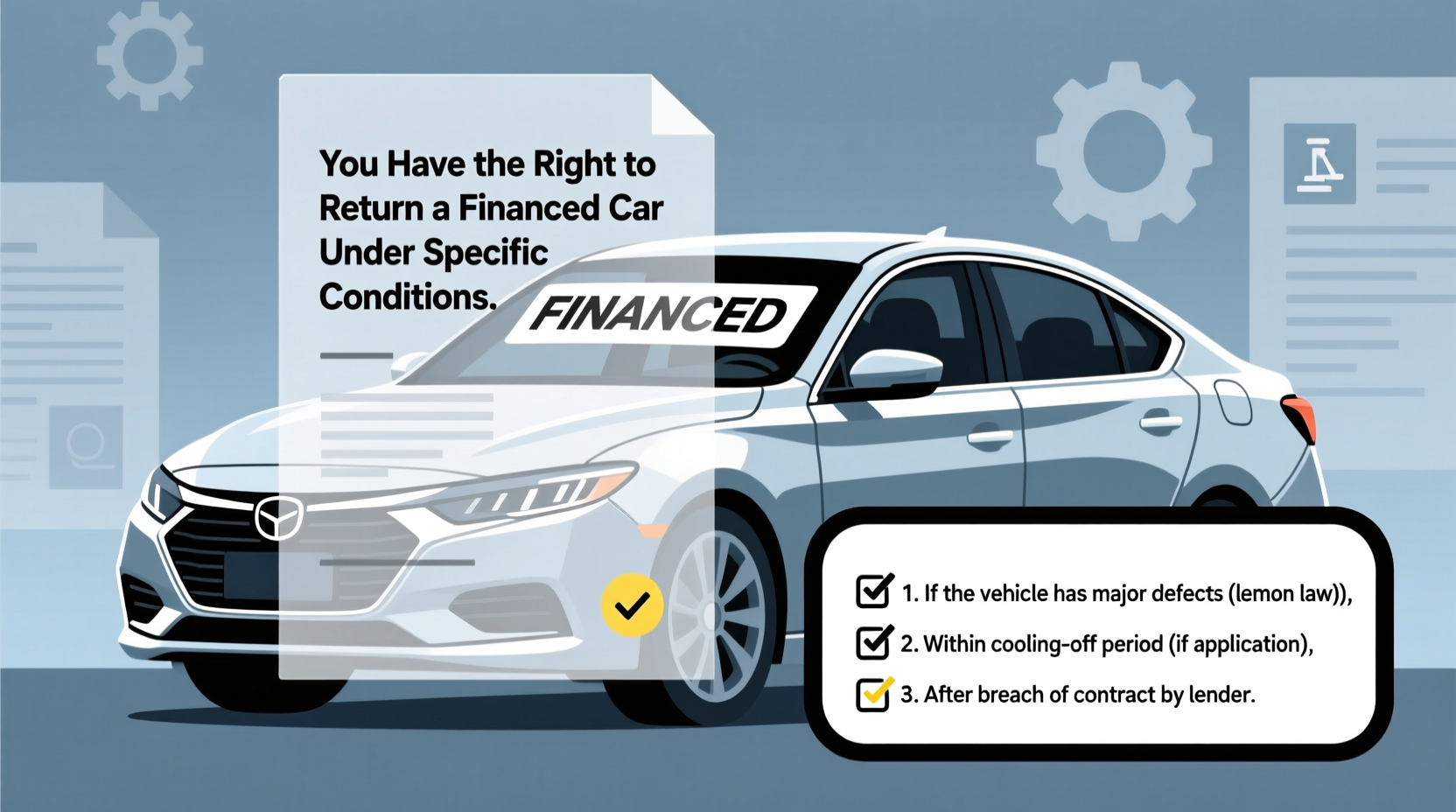 can i return a financed car