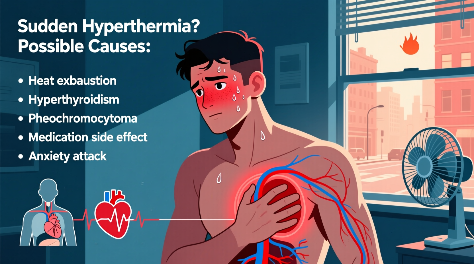 feeling hot all of a sudden possible causes what to do