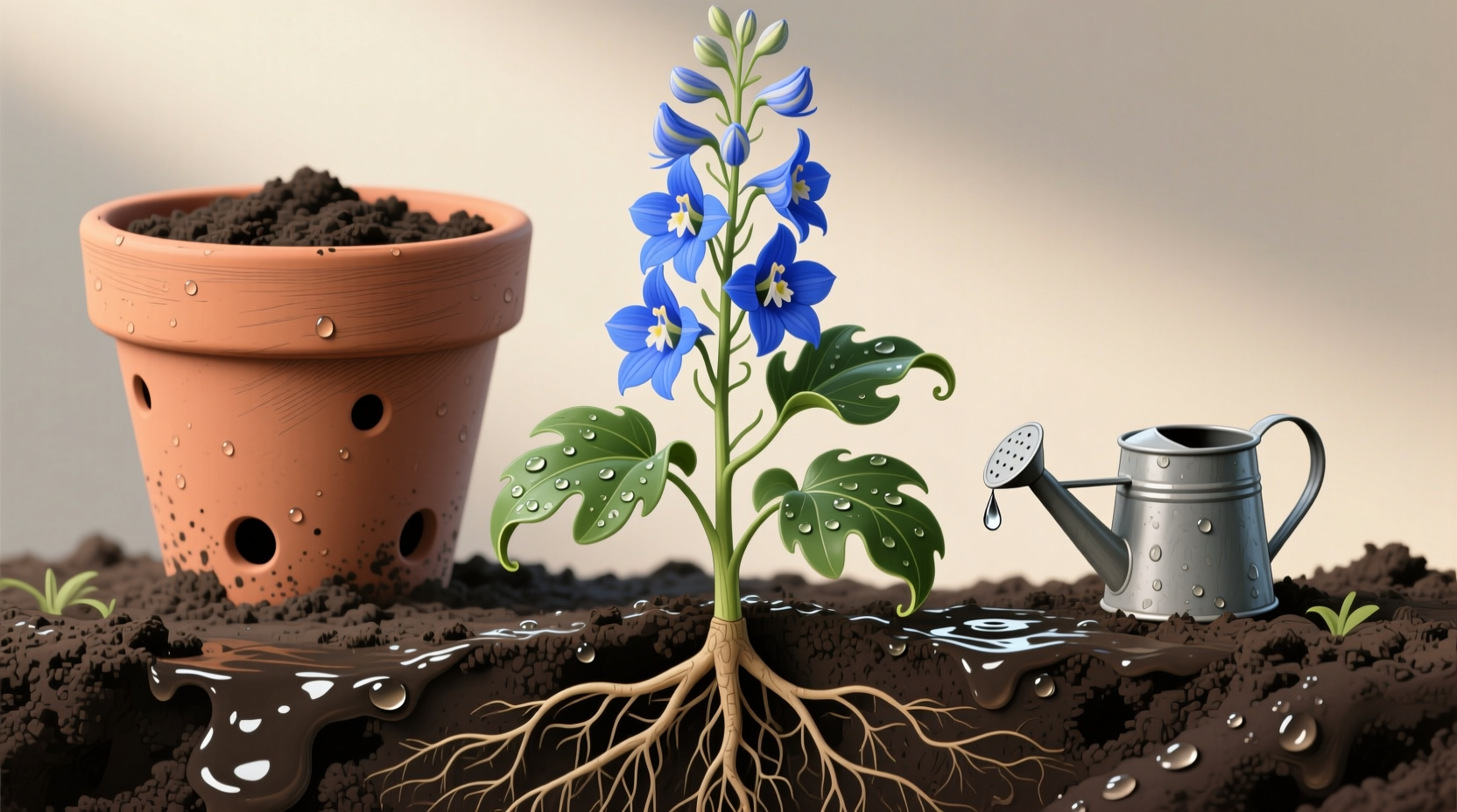 How Much Water Does Delphinium Need? A Grower’s Exact Guide