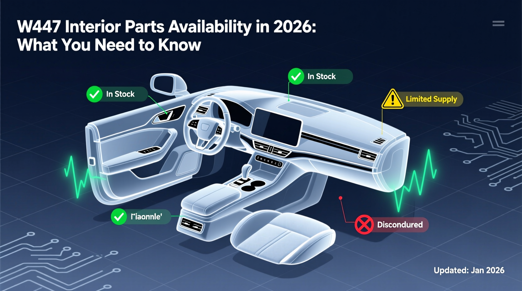 W447 Interior Parts Availability in 2026: What You Need to Know