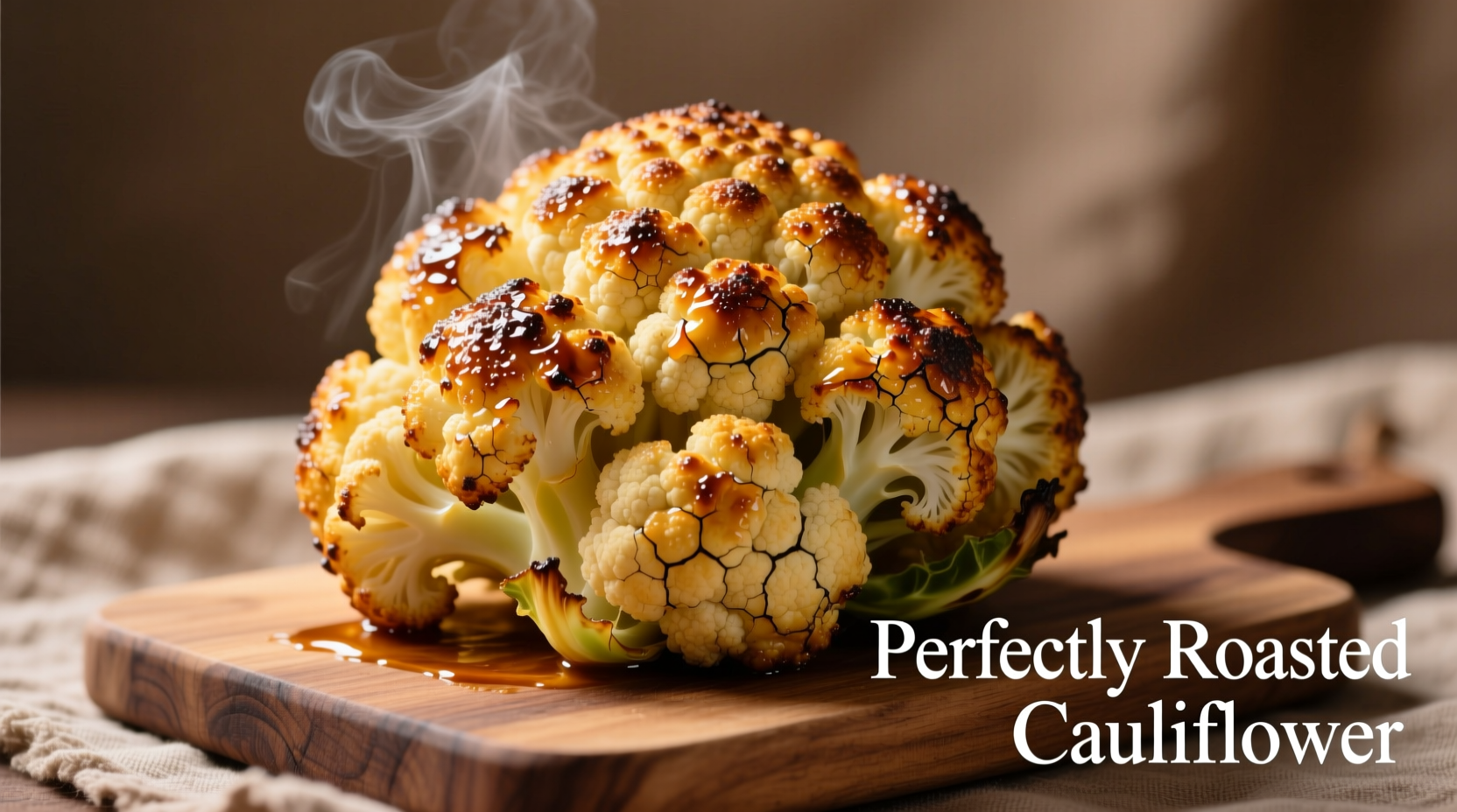 Perfectly roasted cauliflower with golden seasoning crust