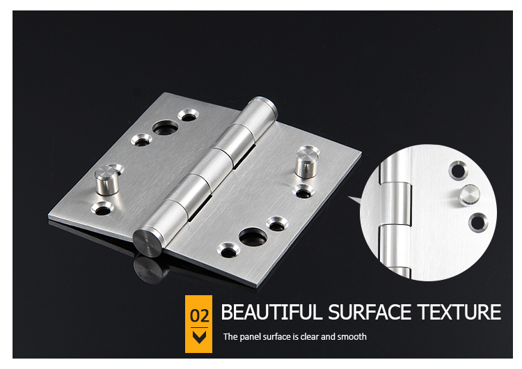 4x4x3 square two studs design anti theft security door hinge stainless steel