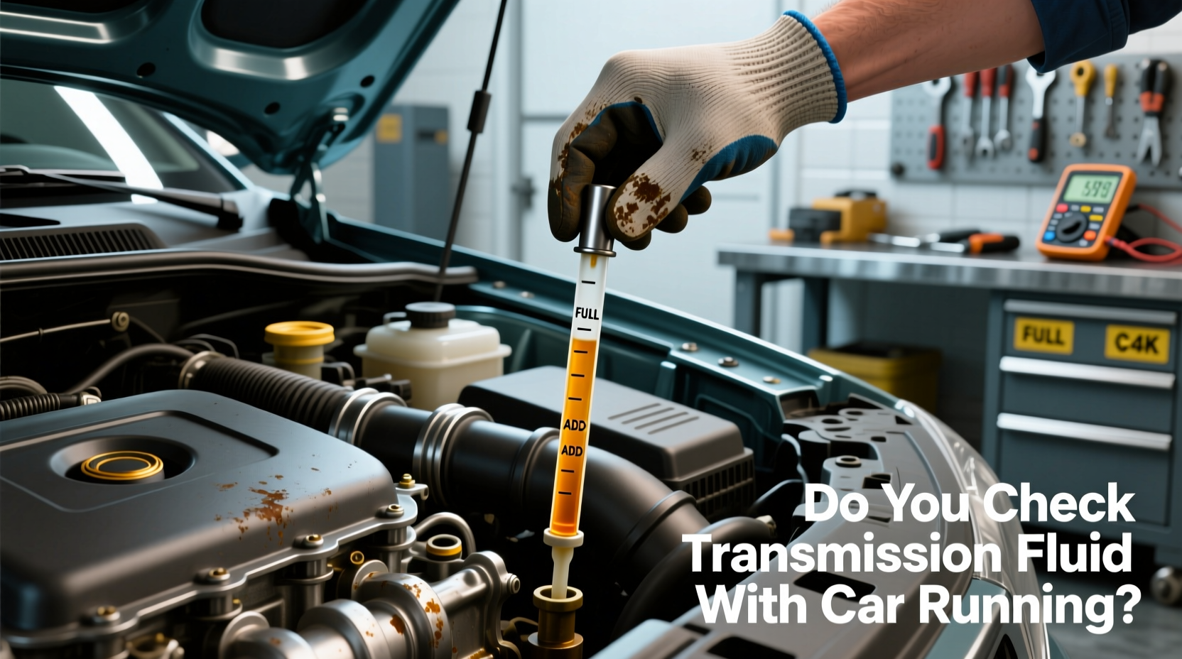 do you check transmission fluid with car running