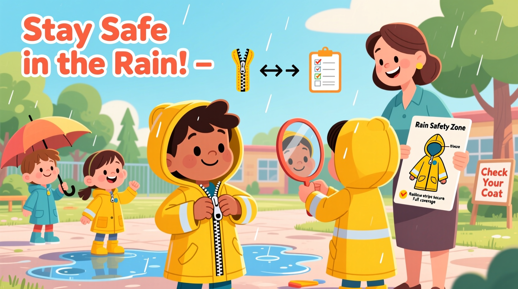 effective strategies for teaching kids raincoat safety and mastering zipper skills