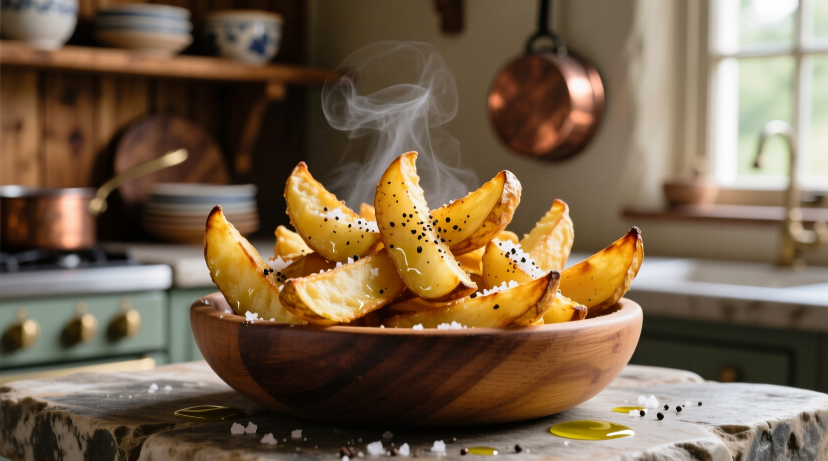 crispy potato wedges