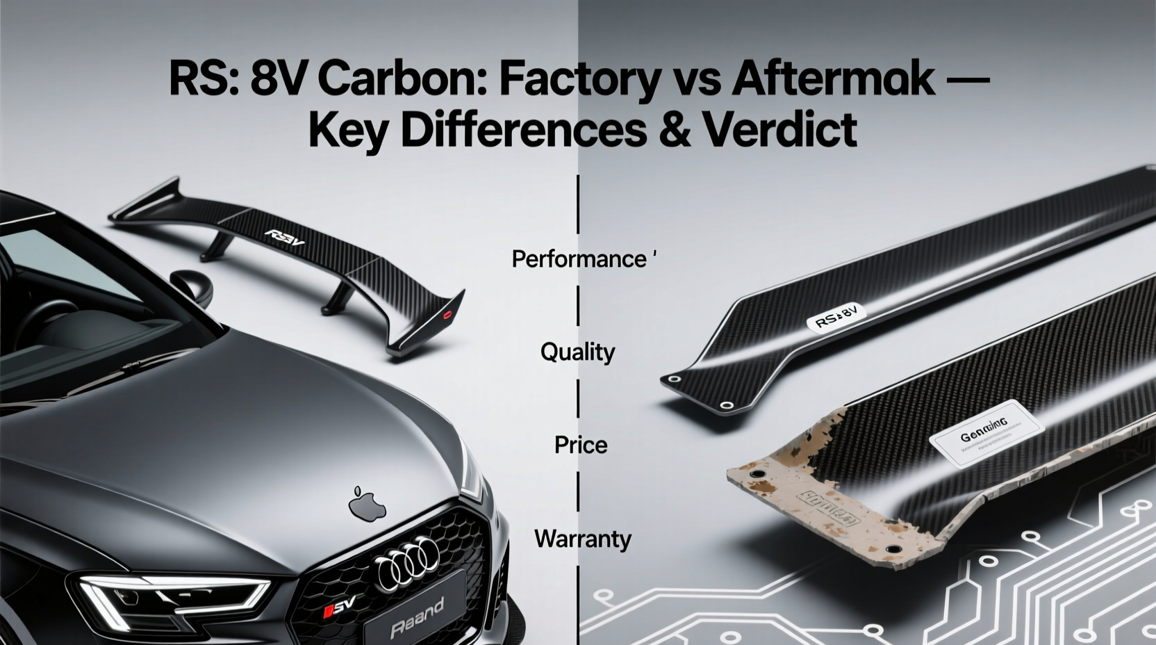 rs3 8v carbon factory vs aftermarket