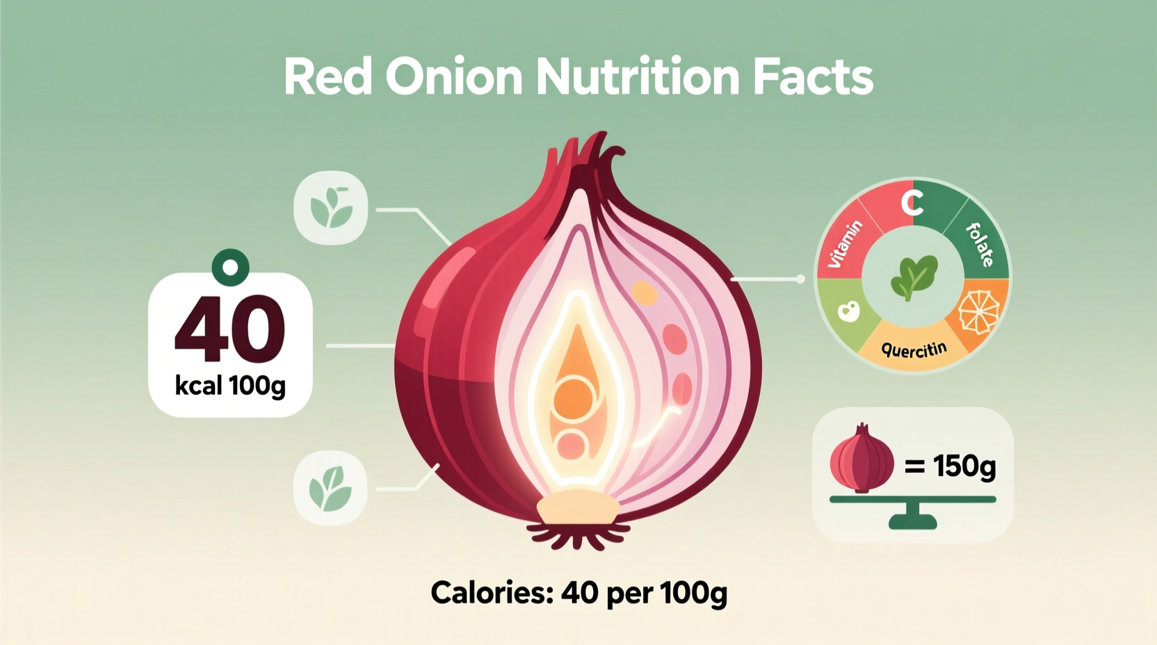 Red Onion Calories: 44 Calories in a Medium Onion (110g)