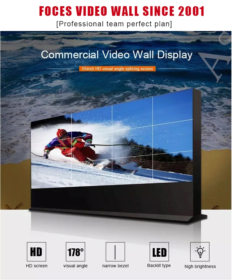 Multi Screen 4K Video Wall Panel 1920x1080 For Advertising Publish