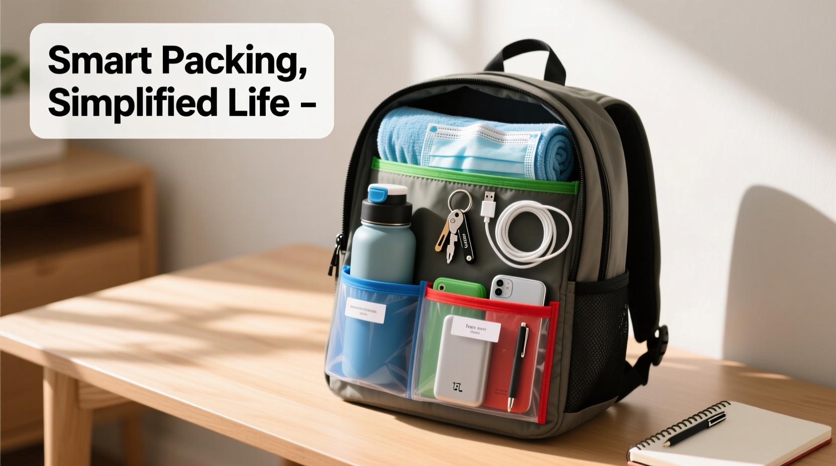 smart strategies to efficiently organize essentials in a small backpack