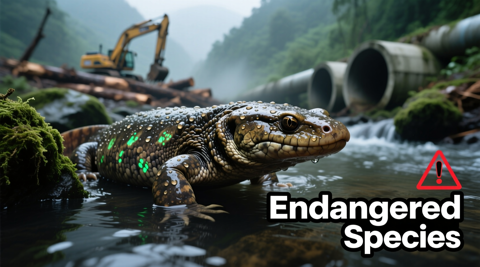 why are chinese giant salamanders endangered threats conservation